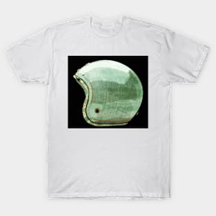 Digital Retro Relic Collection Vintage Turquoise Helmet T-Shirt